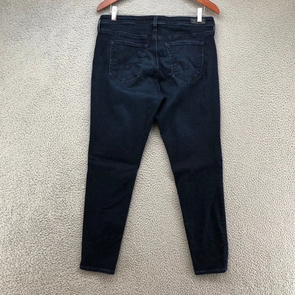 AG Adriano Goldschmied Legging Ankle Jeans Womens 32R‎ Dark Blue Super Skinny